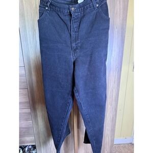 P63. Vintage Chic Jeans Faded Black High Waisted Straight Leg Denim 24WP